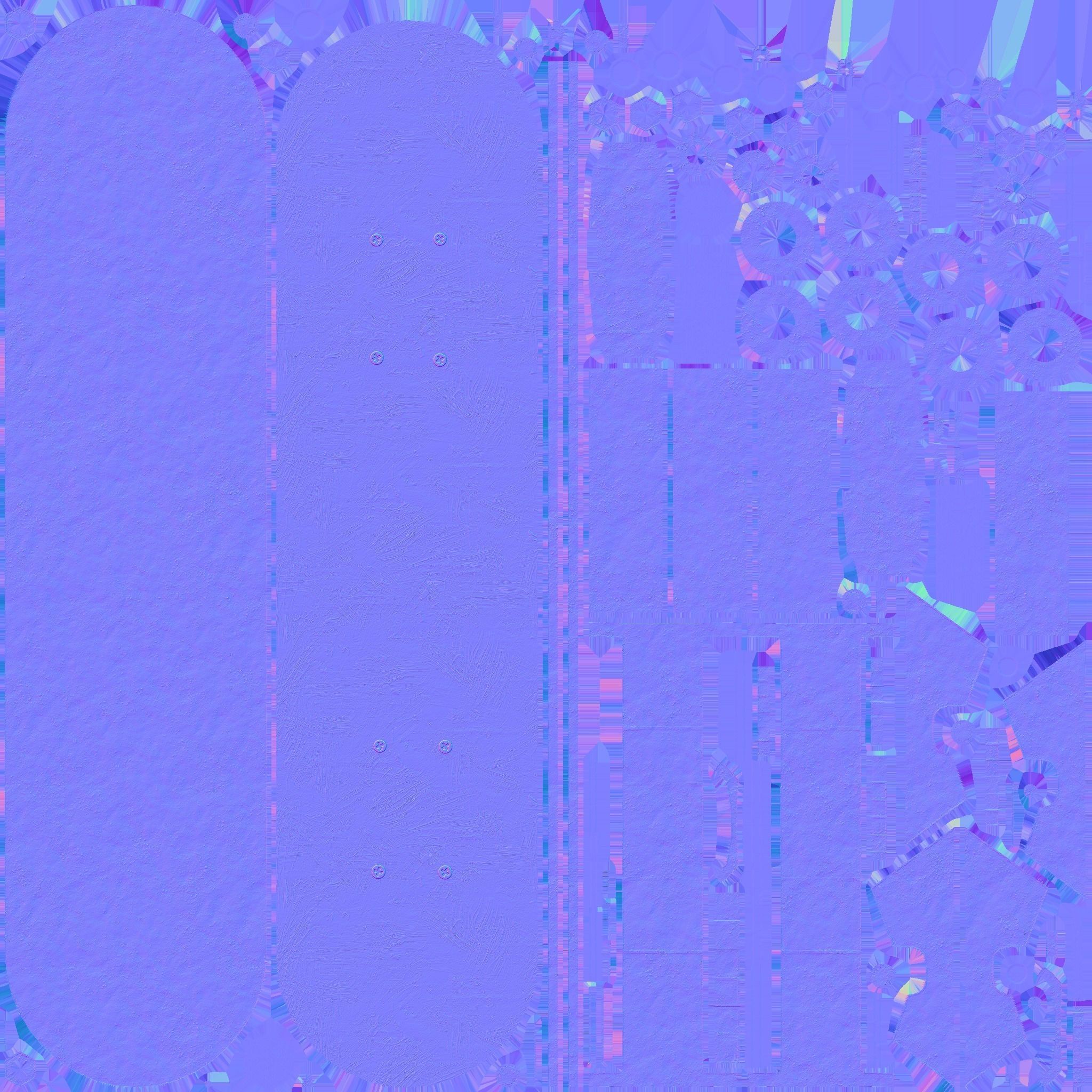 Realistic Skateboard 3D low-poly model with checkered pattern Low-poly 3D model_12