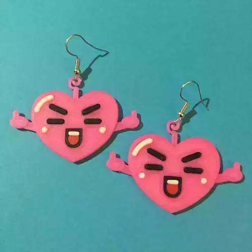 Kawaii Salty Heart Earrings