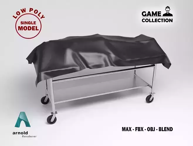 Man corpse Low-poly 3D model