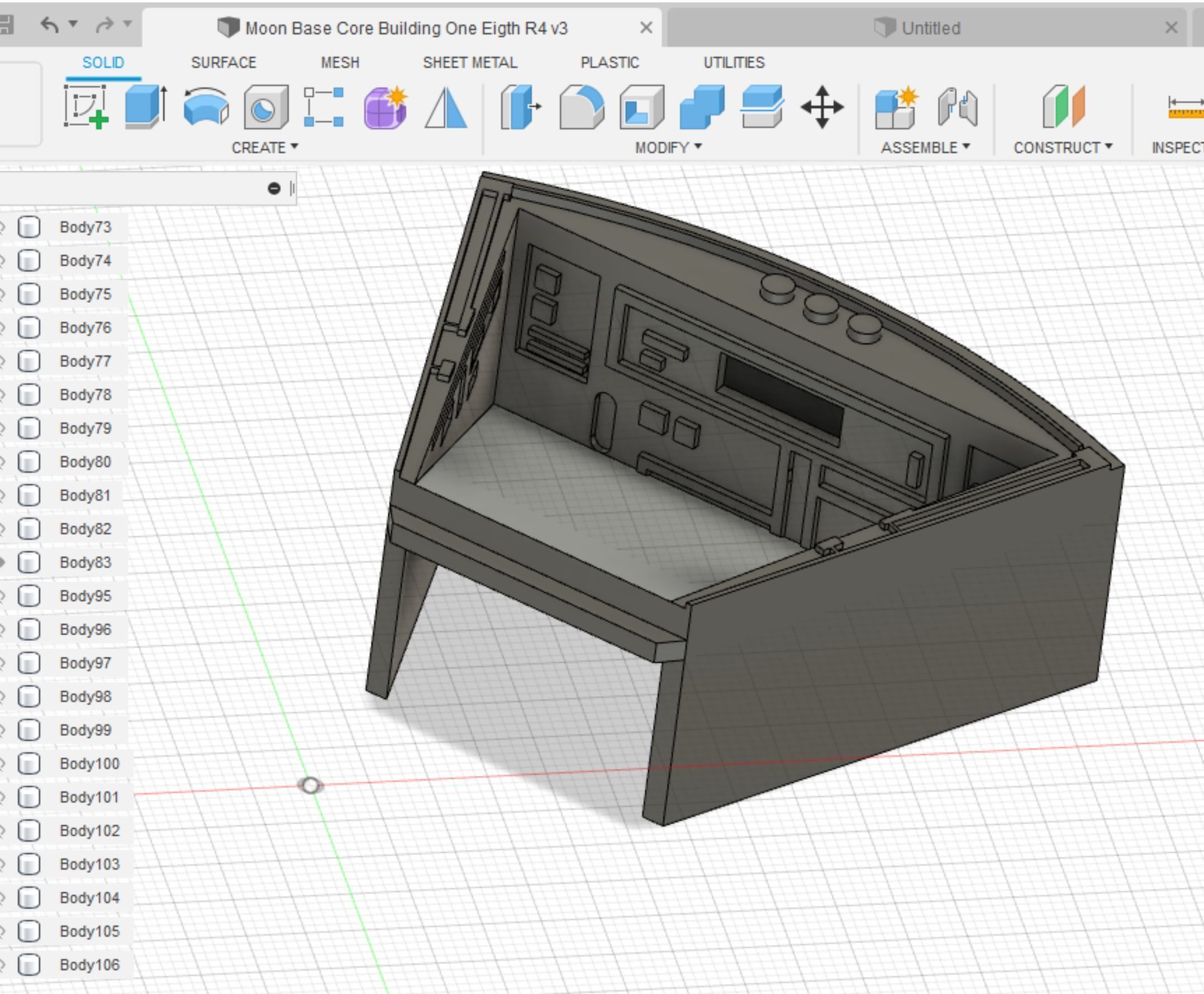 Moebius 2001 A Space Odyssey Aries 1B Moon Base Kit 3D STL Files 3D print model_6
