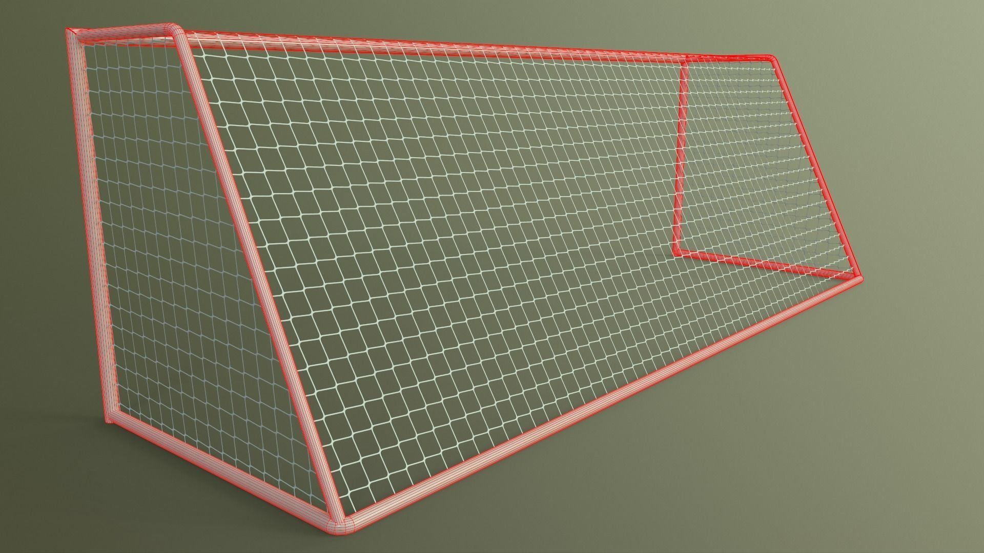 PBR Soccer Football Goal Post D Low-poly 3D model_21