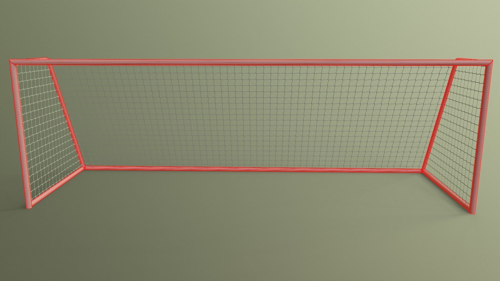 PBR Soccer Football Goal Post D Low-poly 3D model_17