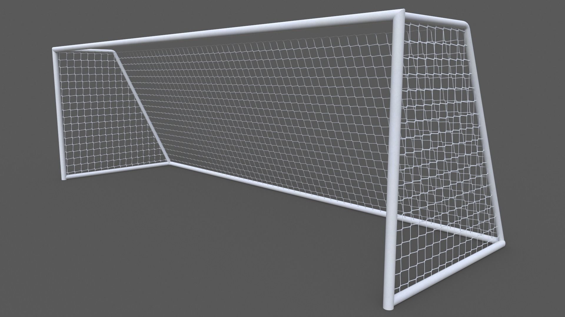 PBR Soccer Football Goal Post D Low-poly 3D model_2