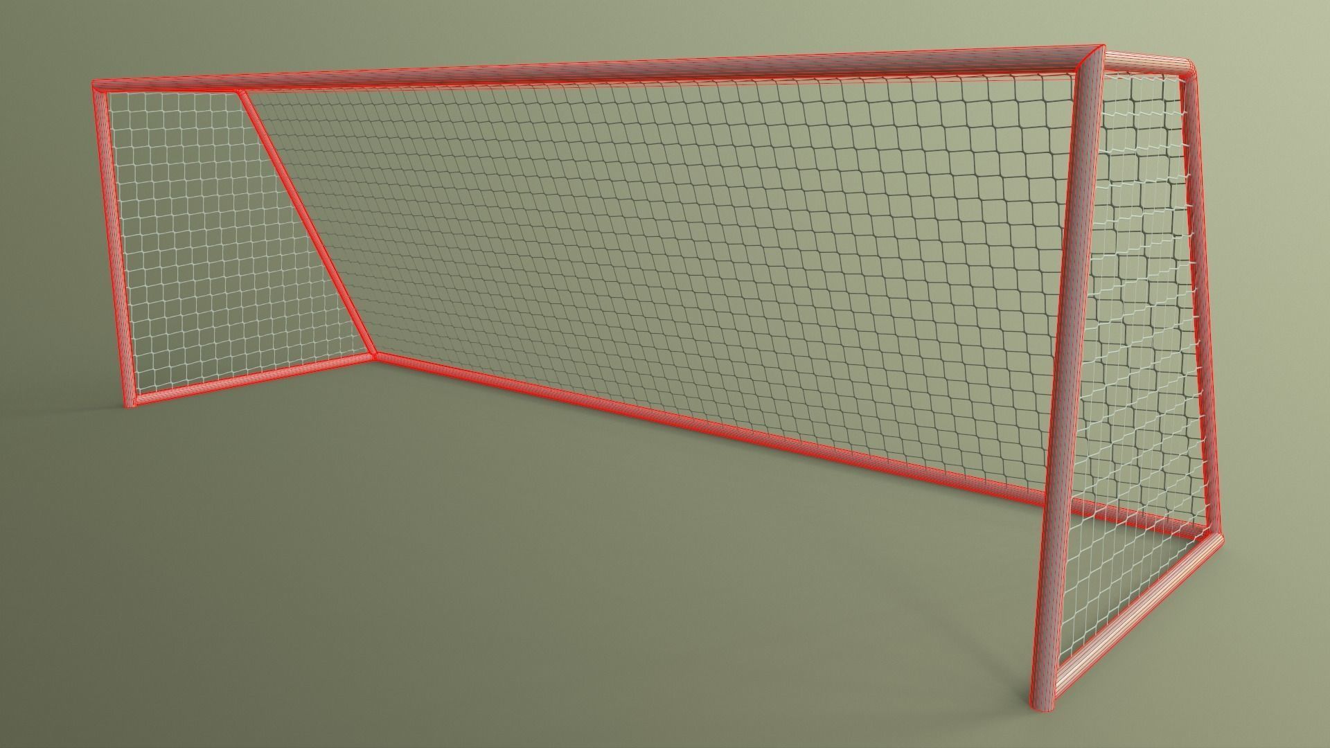 PBR Soccer Football Goal Post D Low-poly 3D model_16