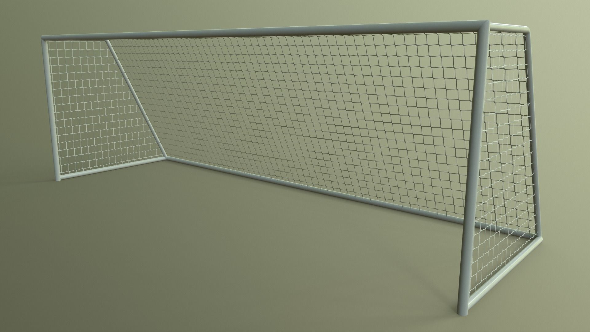 PBR Soccer Football Goal Post D Low-poly 3D model_9