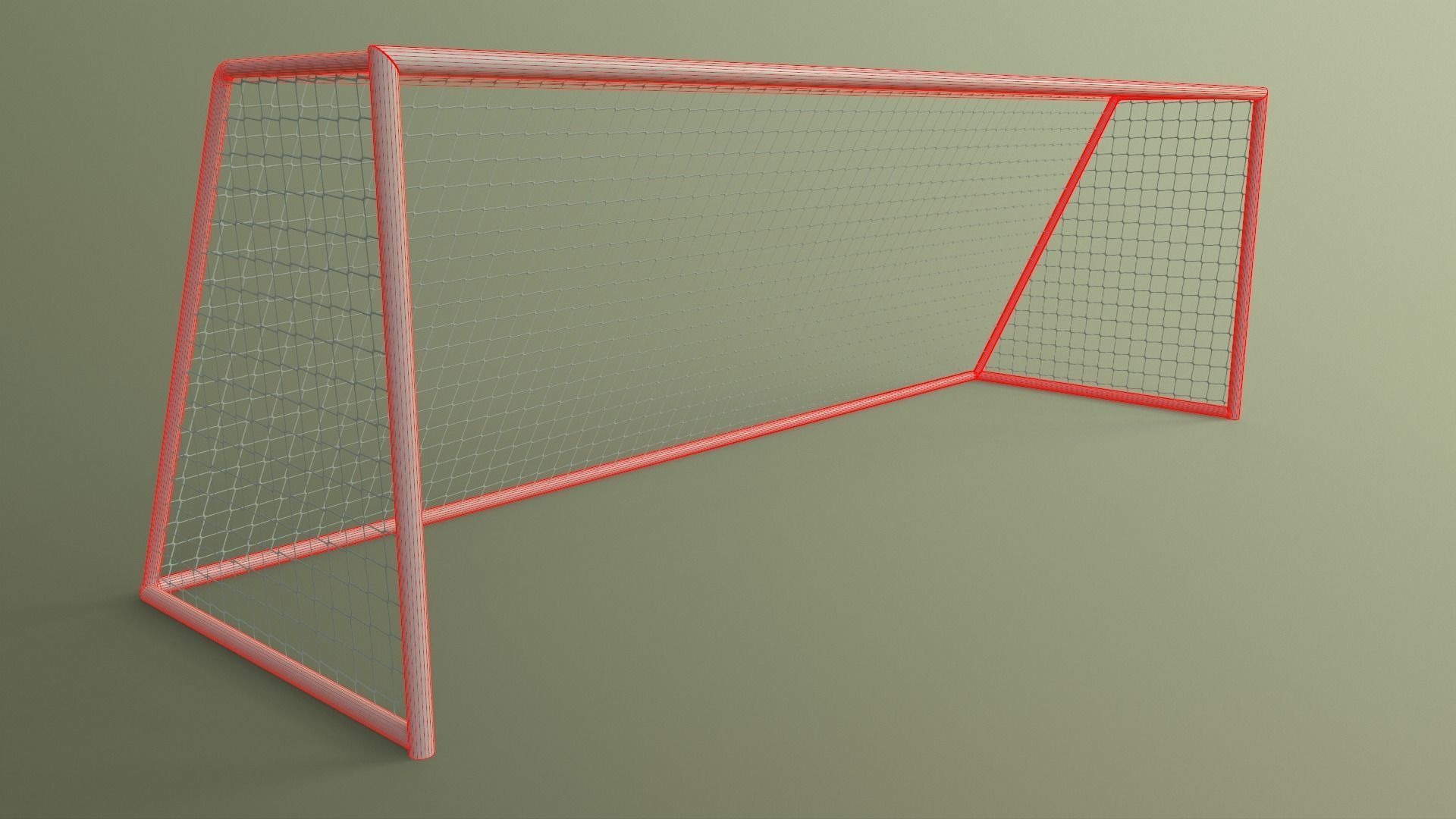 PBR Soccer Football Goal Post D Low-poly 3D model_18