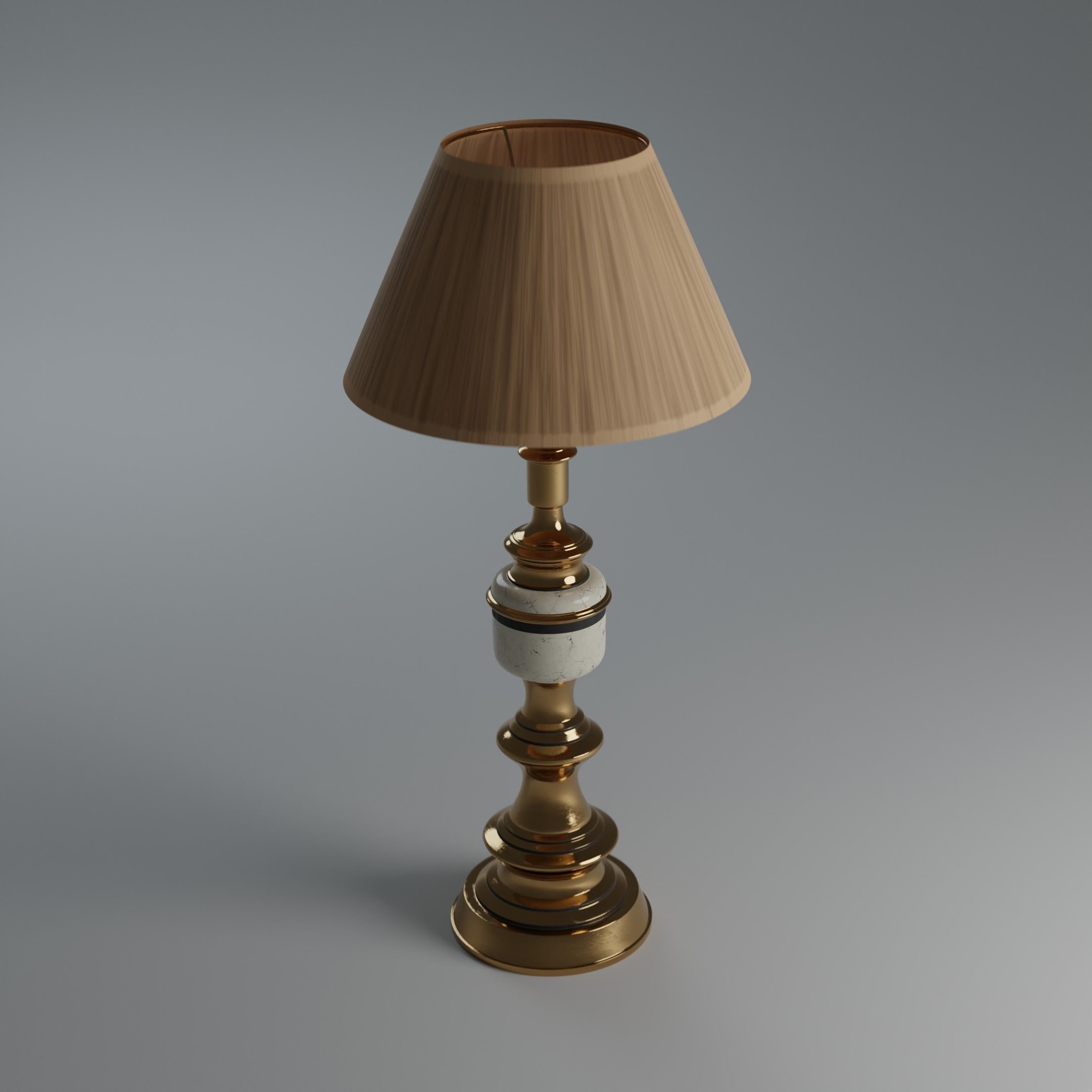 Photorealistic Vintage 1930s Stiffel Table Lamp 3D model_1
