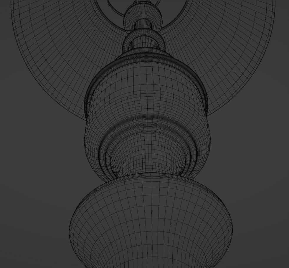 Photorealistic Vintage 1930s Stiffel Table Lamp 3D model_9