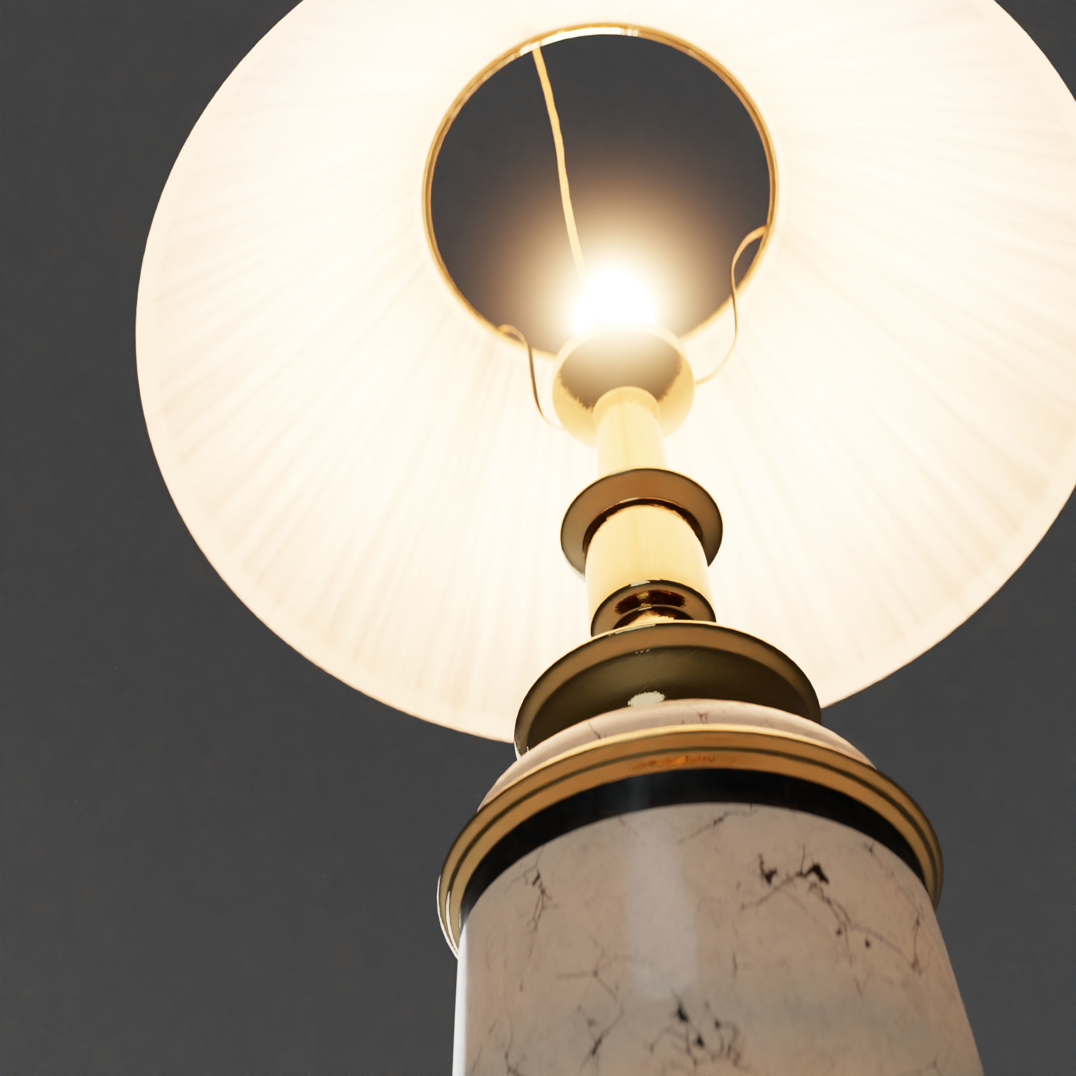 Photorealistic Vintage 1930s Stiffel Table Lamp 3D model_7