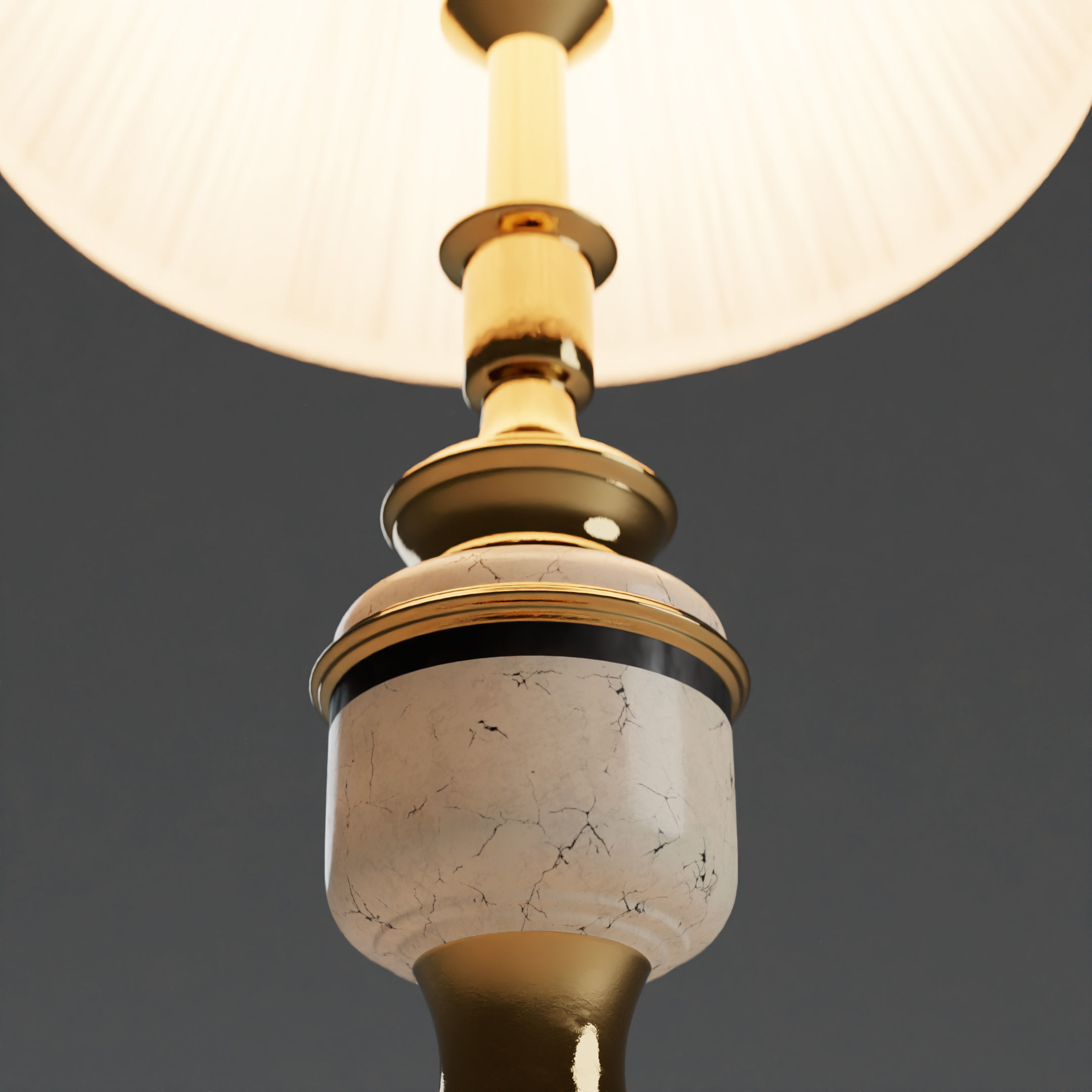 Photorealistic Vintage 1930s Stiffel Table Lamp 3D model_4
