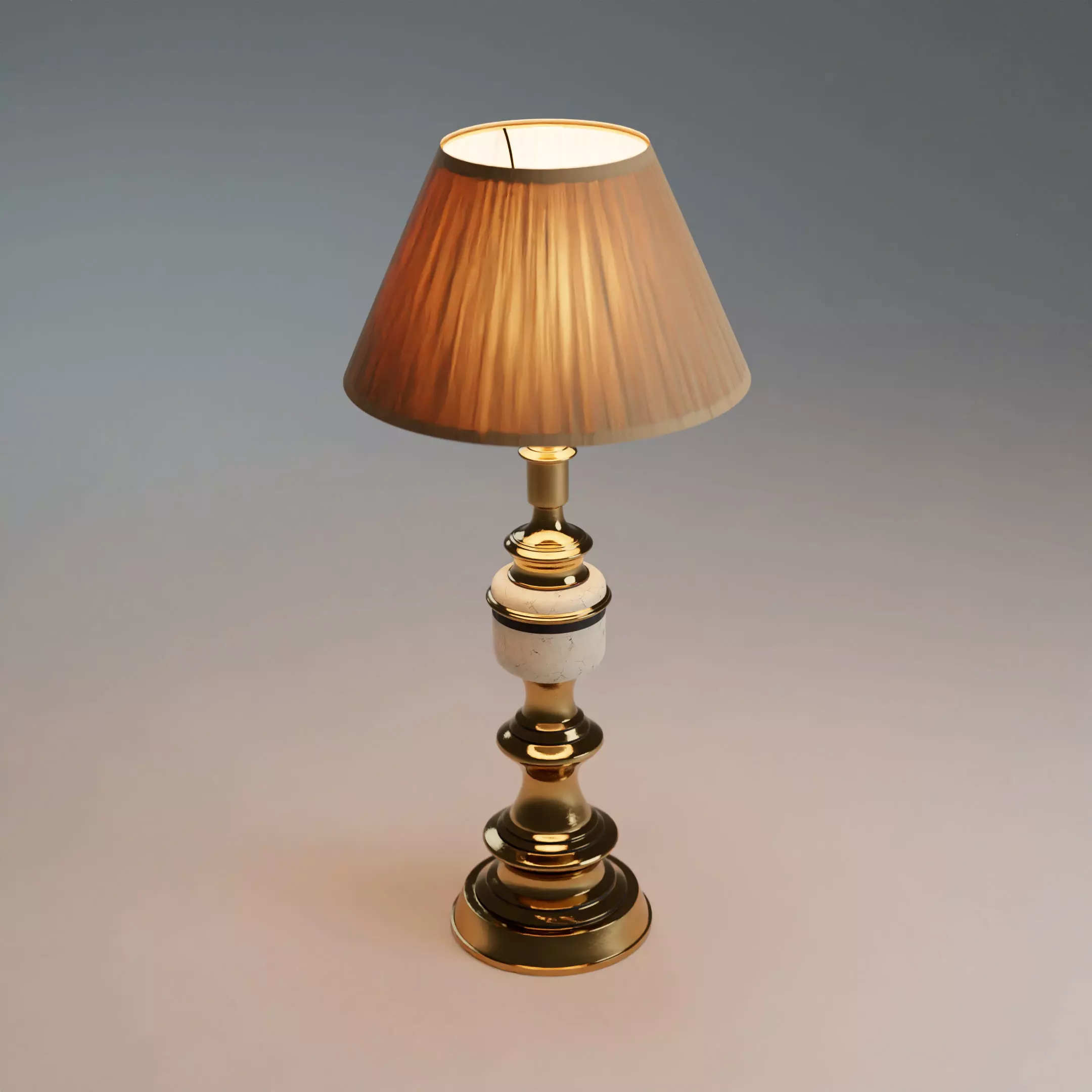 Photorealistic Vintage 1930s Stiffel Table Lamp 3D model_0