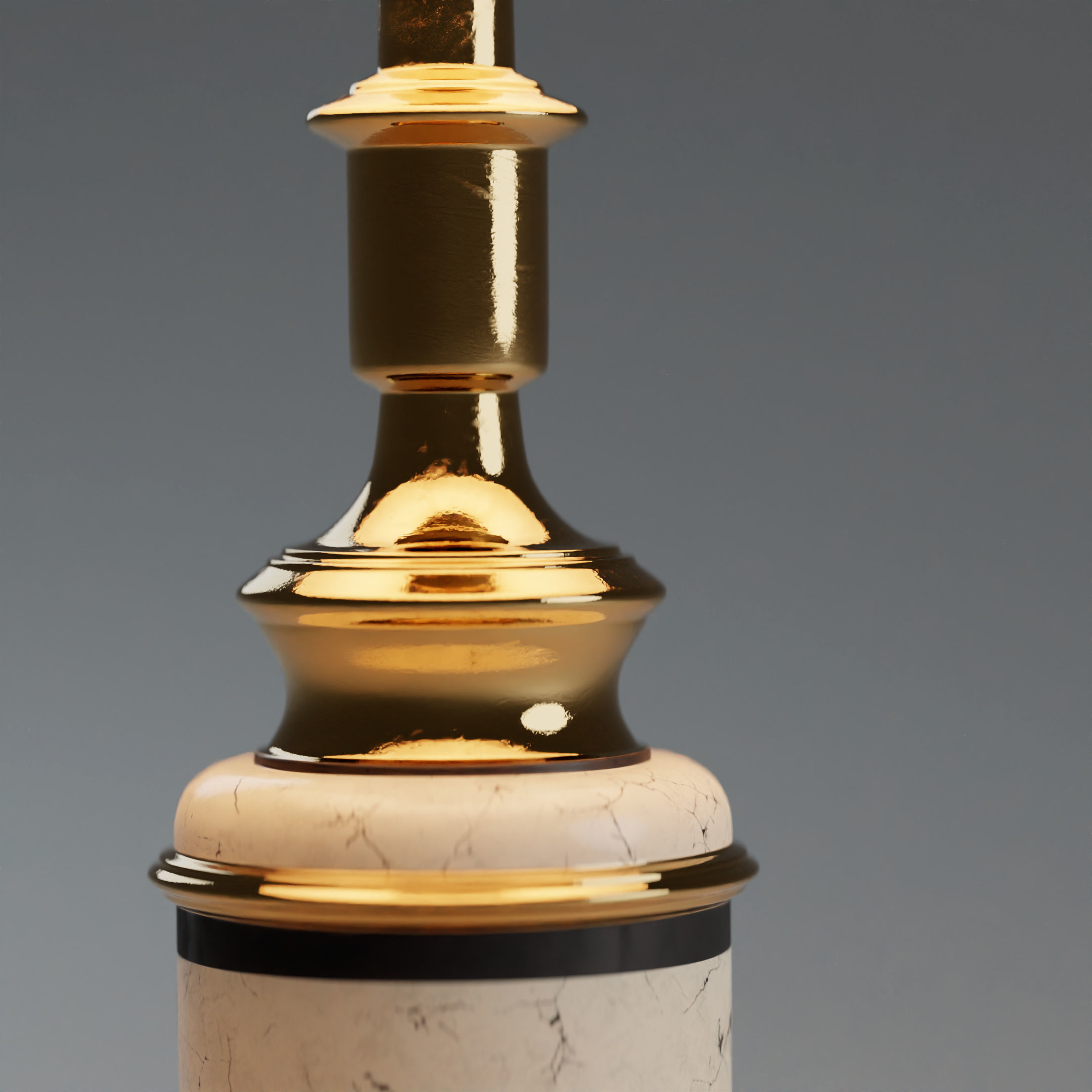 Photorealistic Vintage 1930s Stiffel Table Lamp 3D model_3