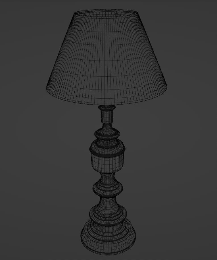Photorealistic Vintage 1930s Stiffel Table Lamp 3D model_8