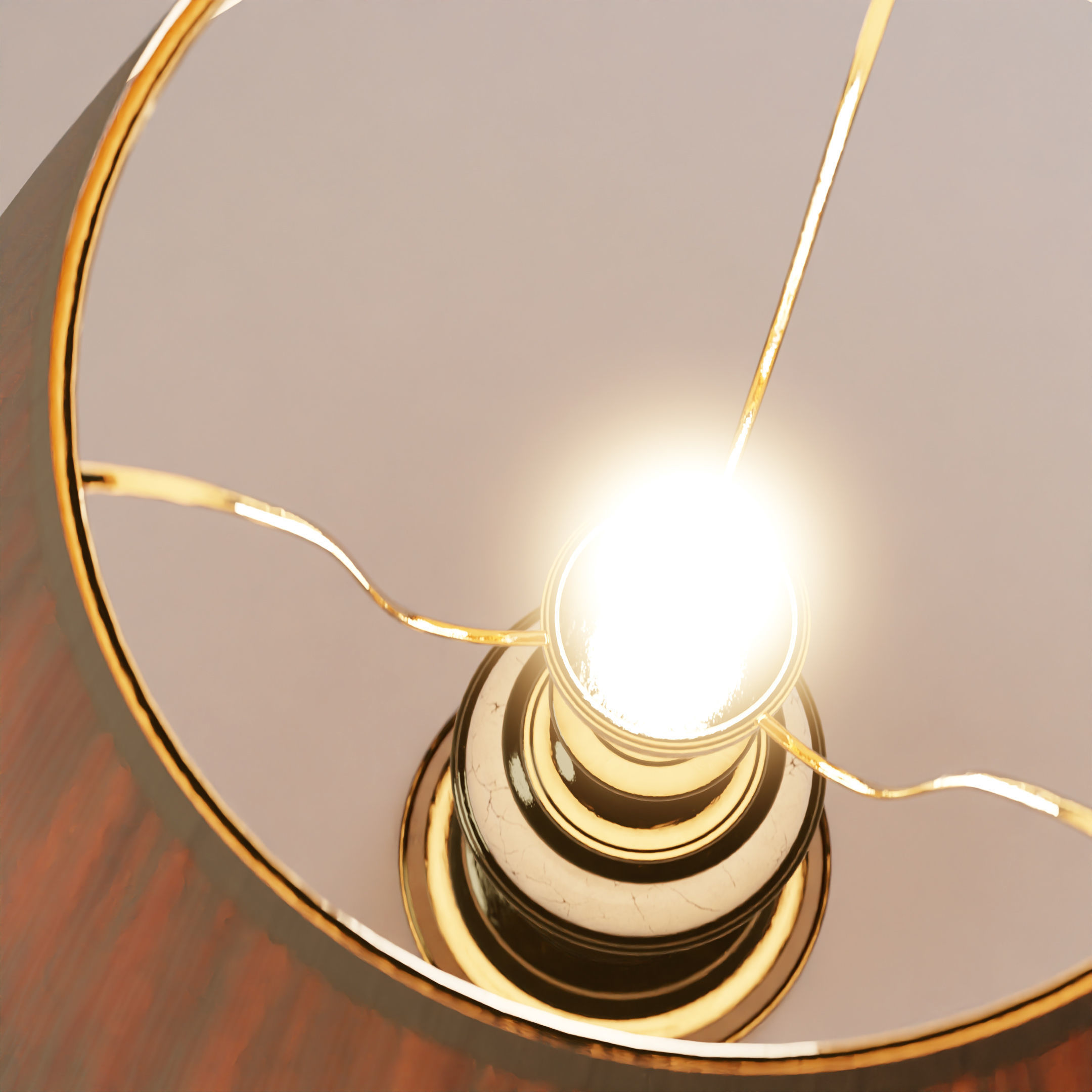 Photorealistic Vintage 1930s Stiffel Table Lamp 3D model_6