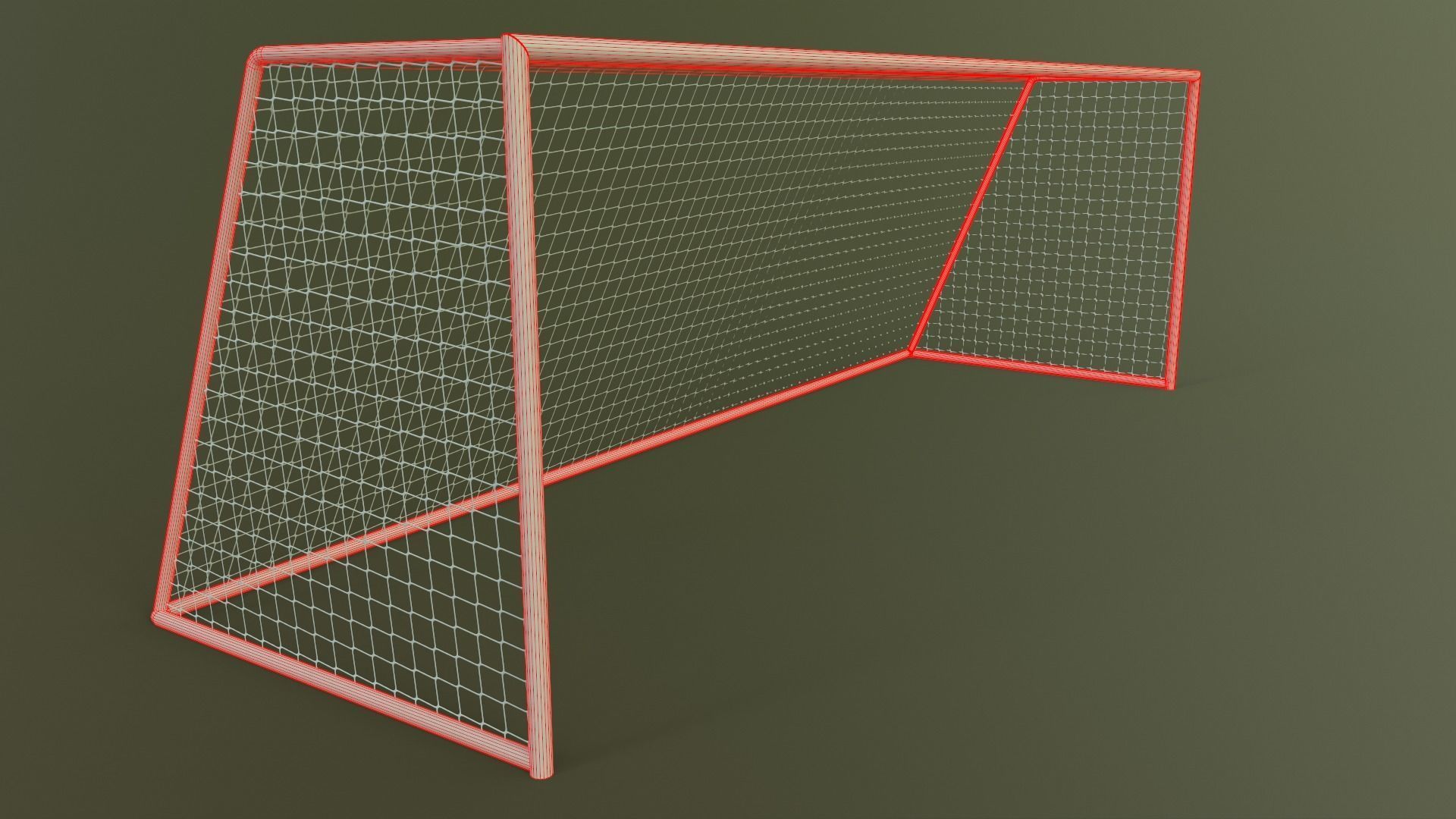 PBR Soccer Football Goal Post E Low-poly 3D model_18
