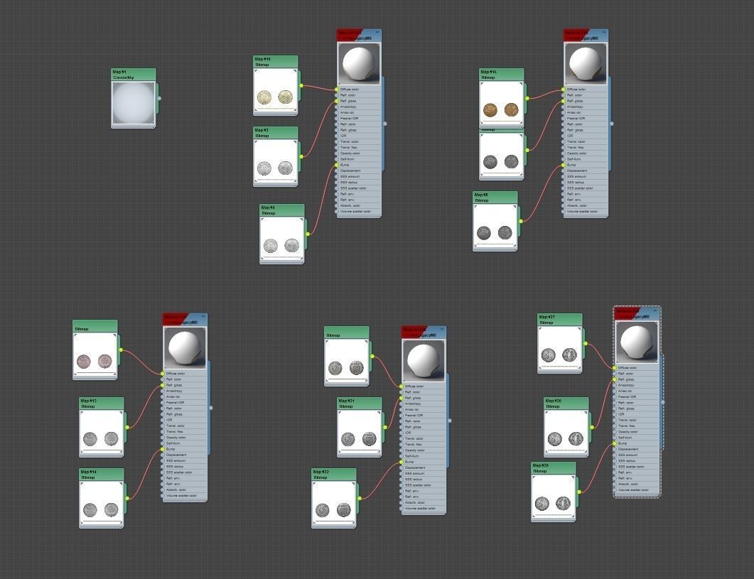 true piastres collection Low-poly 3D model_15