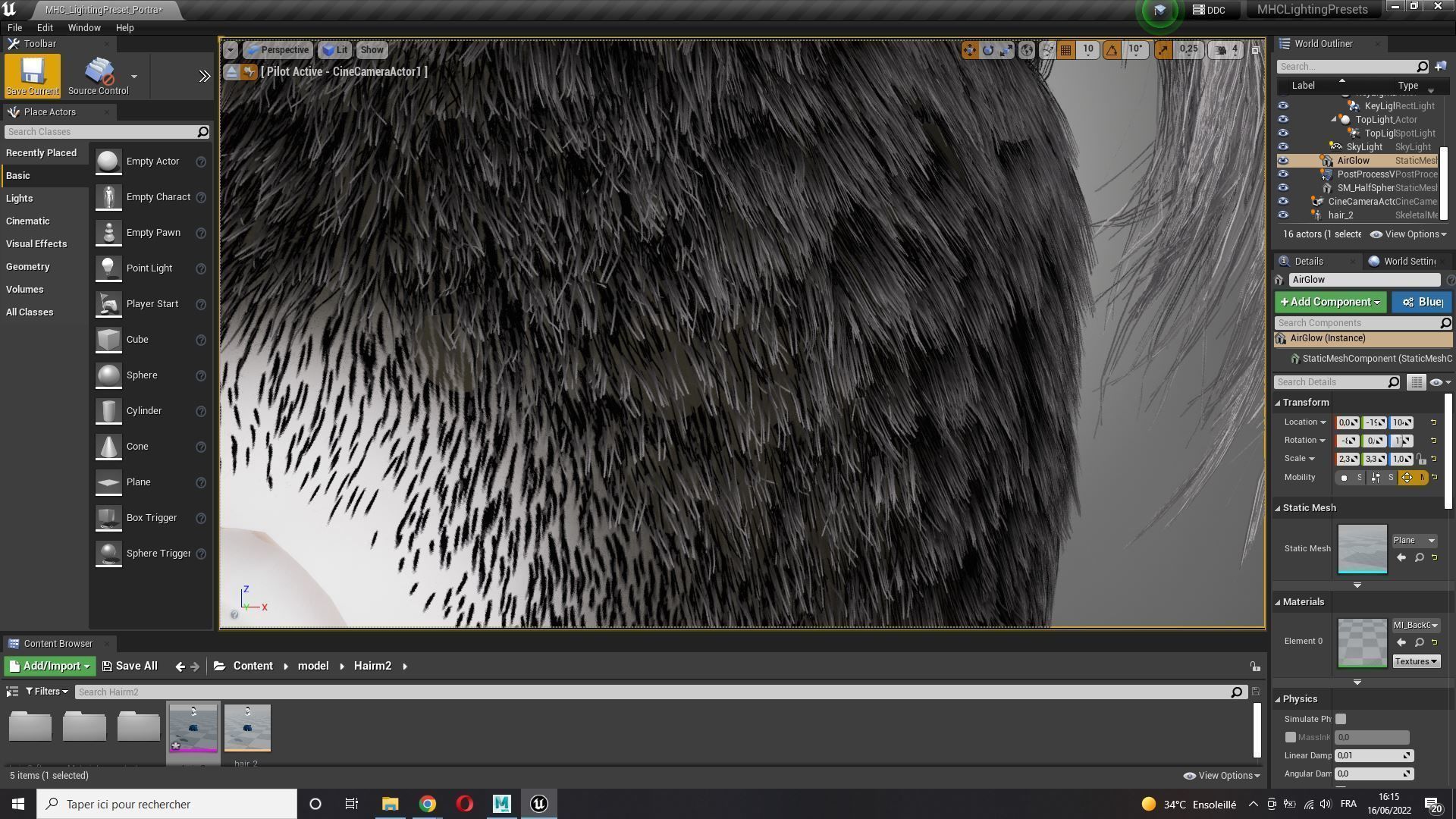 Realistic Hair Beard brows mustache p2 Low-poly 3D model_14