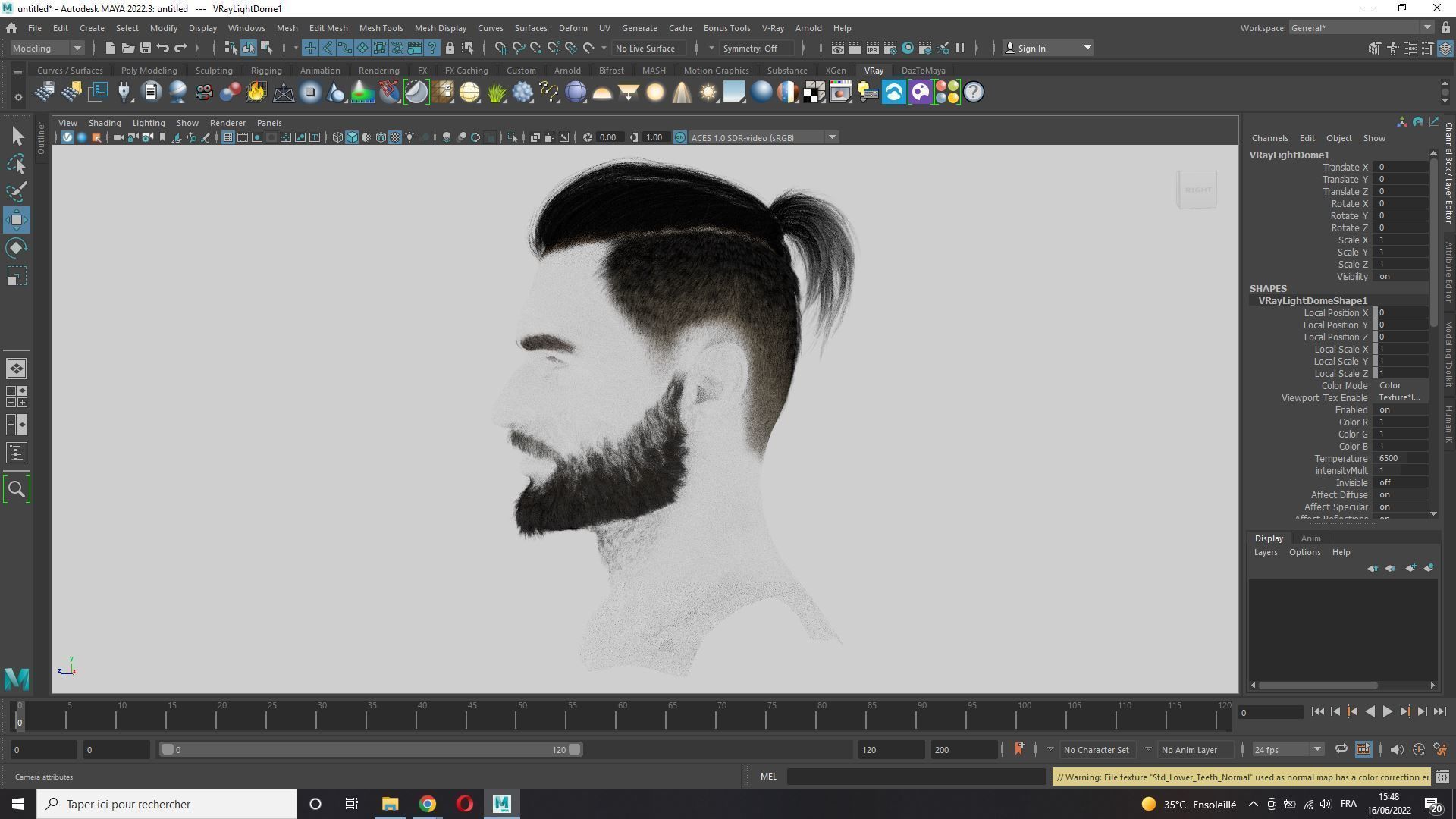 Realistic Hair Beard brows mustache p2 Low-poly 3D model_11