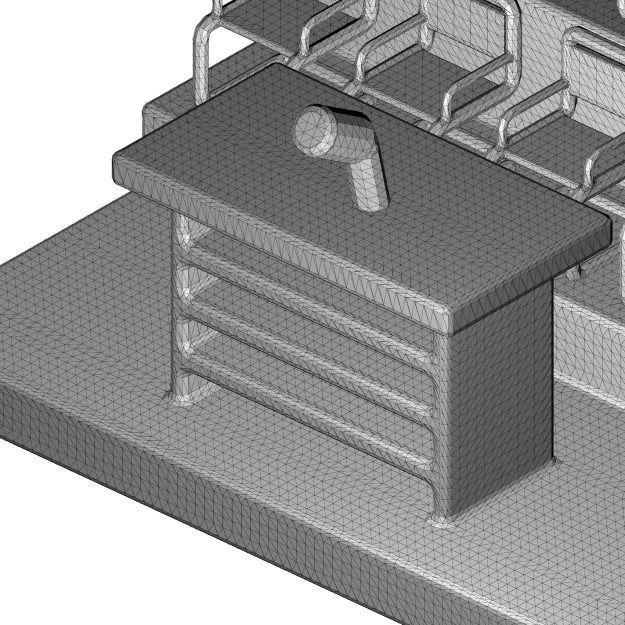 School Student Classroom 3D model_5