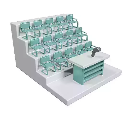 School Student Classroom 3D model