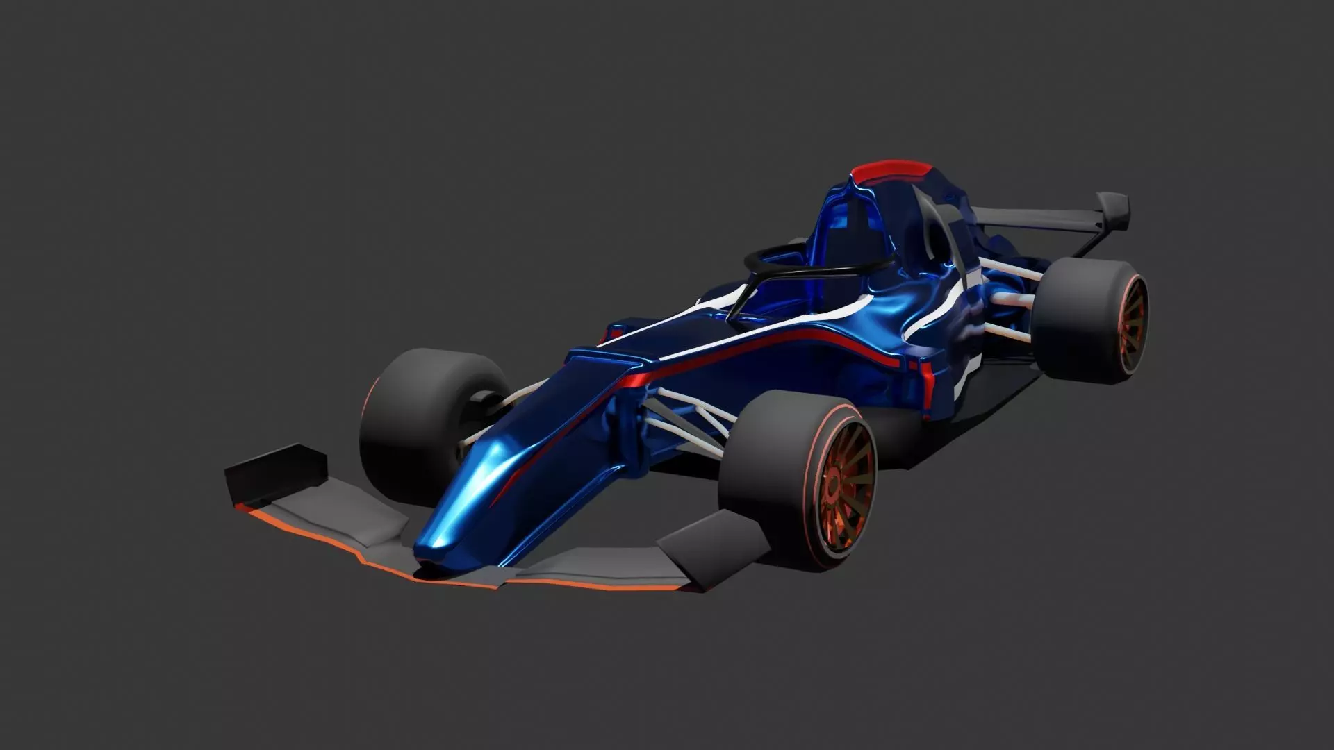 Formula racing car Free low-poly 3D model