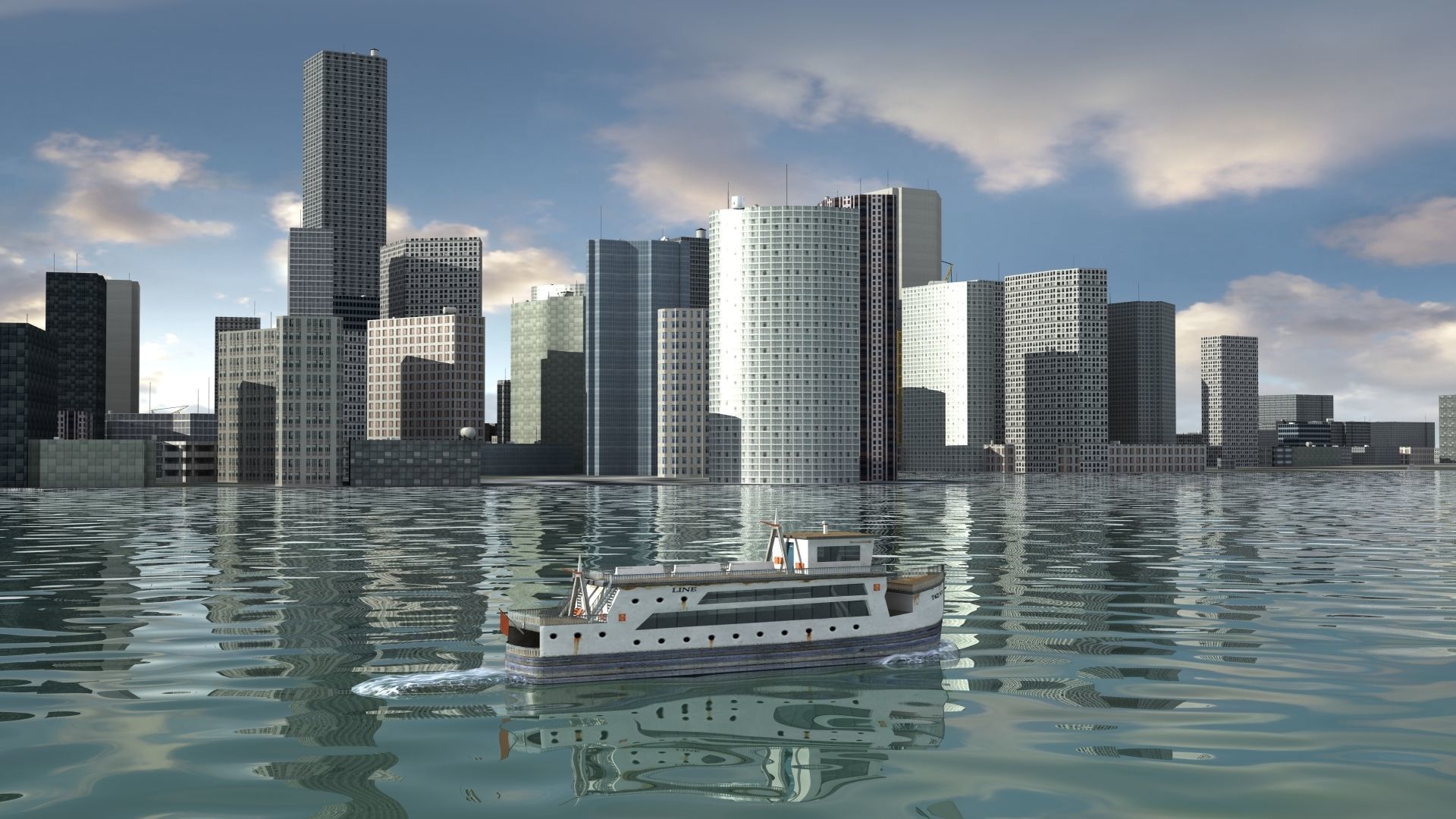 Miami City USA 3D model_8