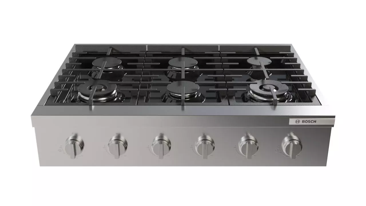 Rangetop Gas BOSCH Series 800 Low-poly 3D model_0