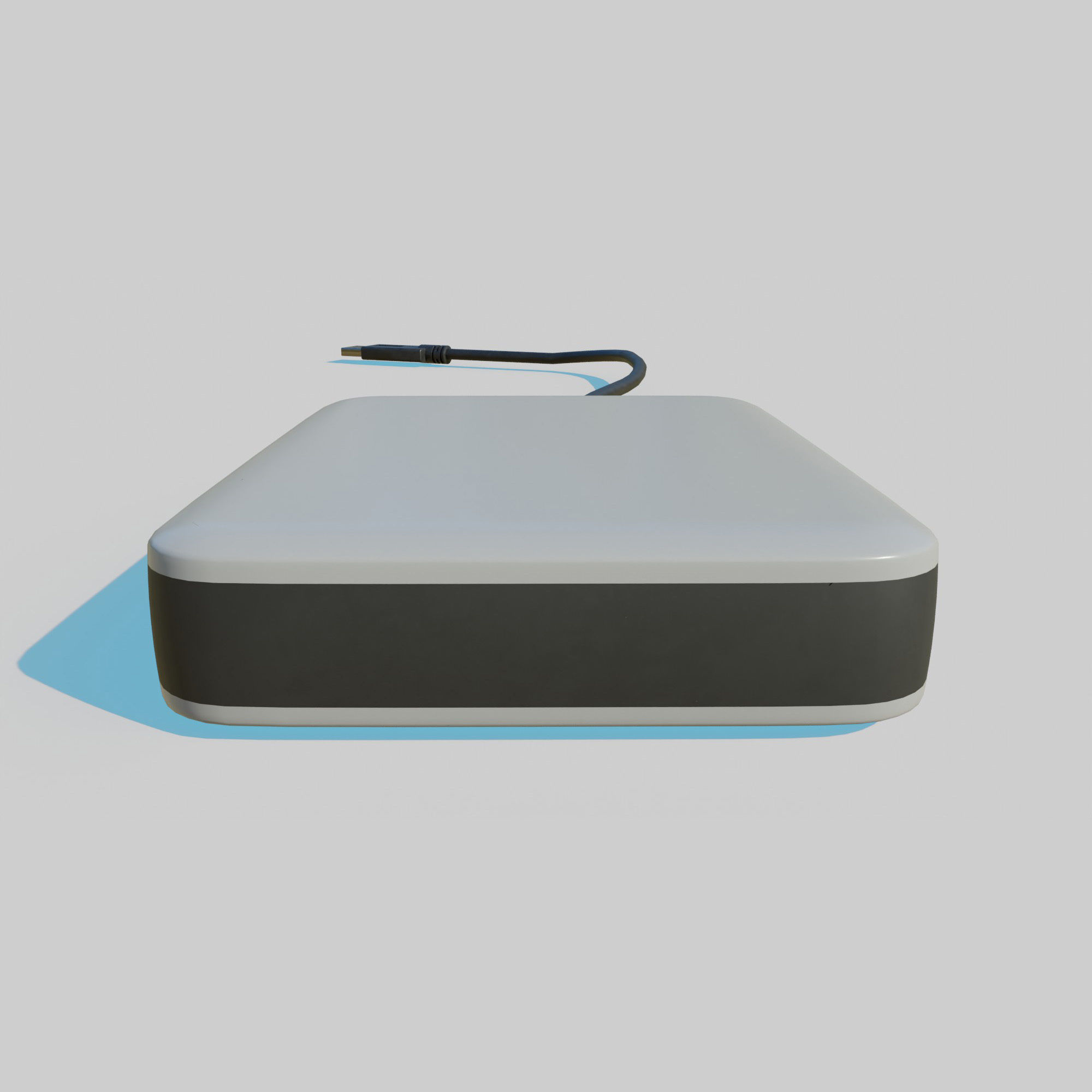 External Hard Drive With Cable 3D model_1