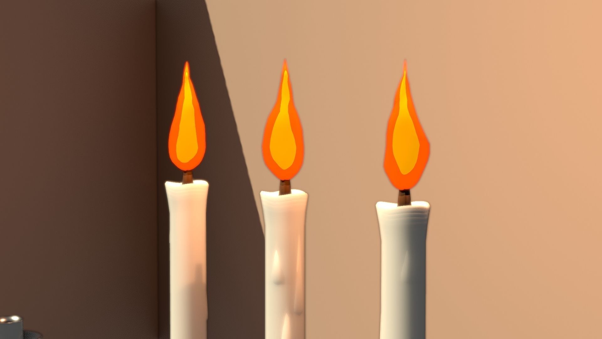 3 Branch Candelabra 3D model_12