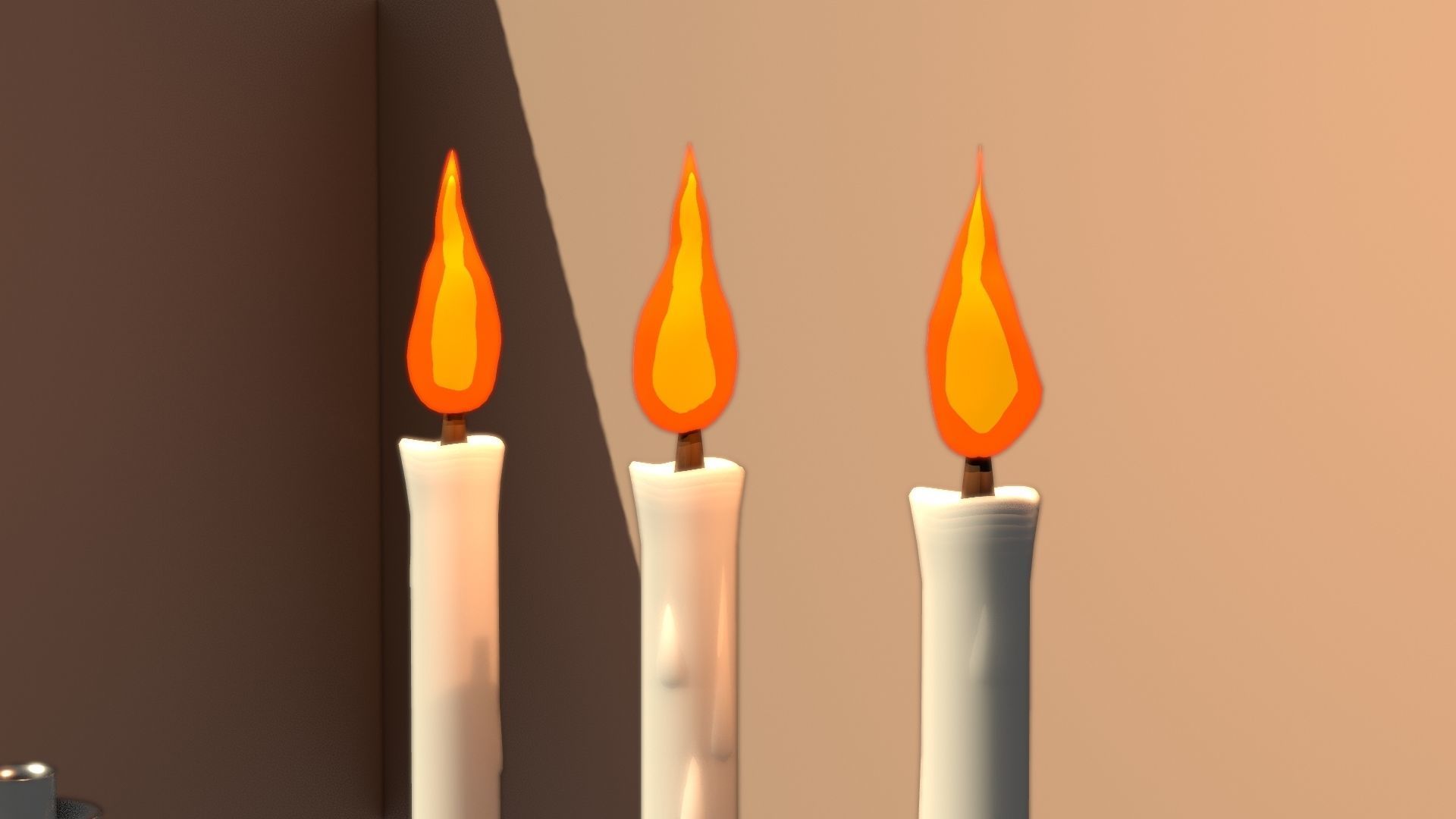 3 Branch Candelabra 3D model_11
