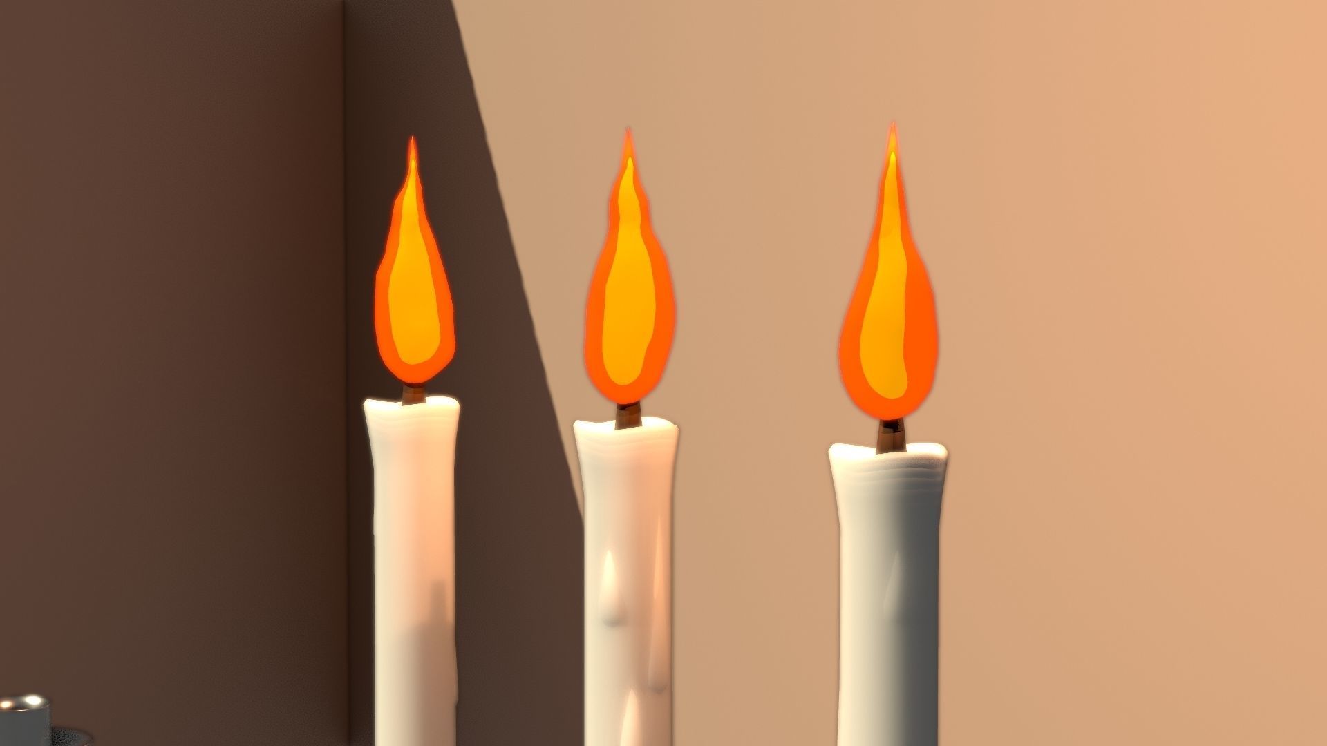 3 Branch Candelabra 3D model_8