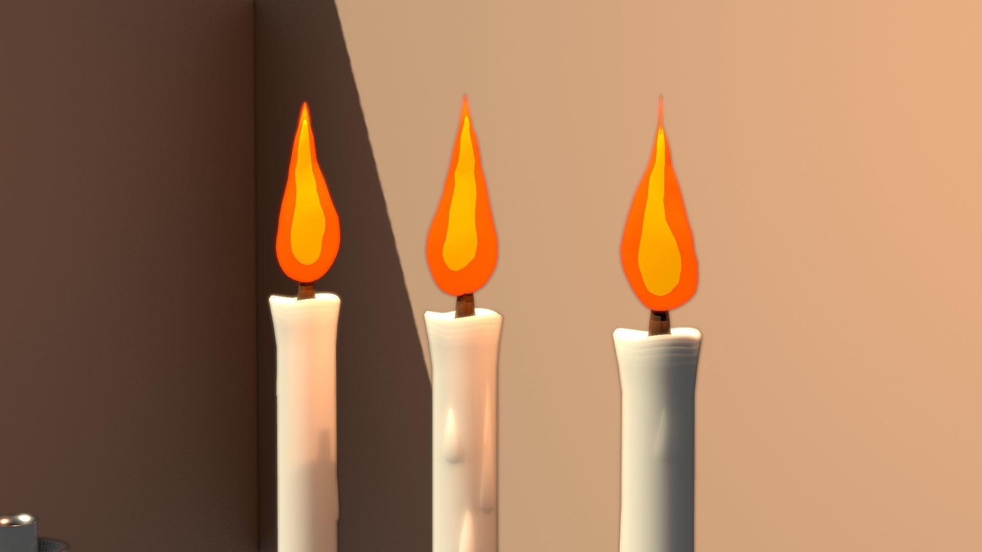 3 Branch Candelabra 3D model_10