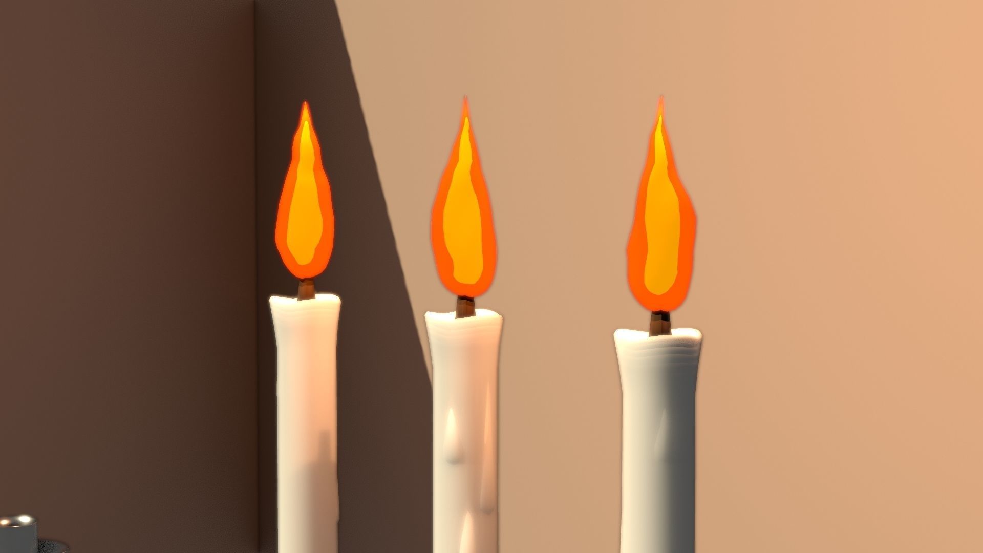 3 Branch Candelabra 3D model_13