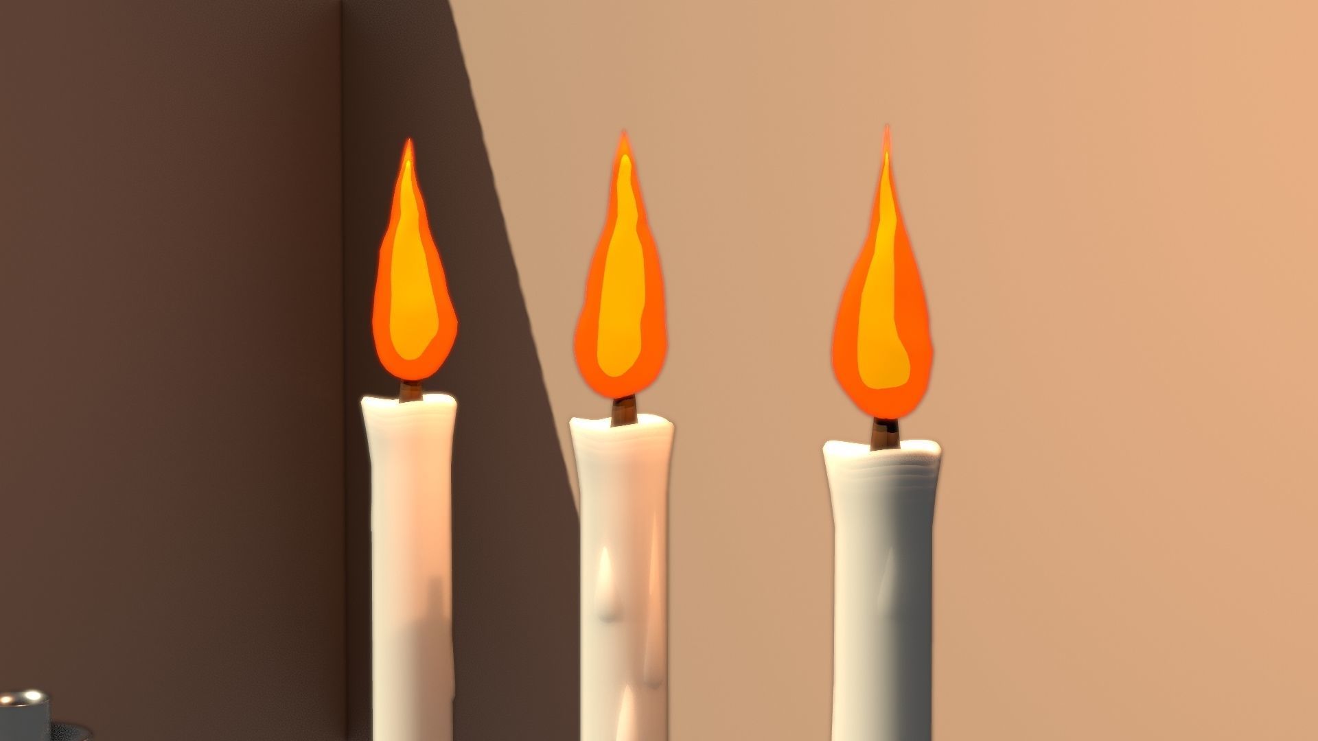 3 Branch Candelabra 3D model_9
