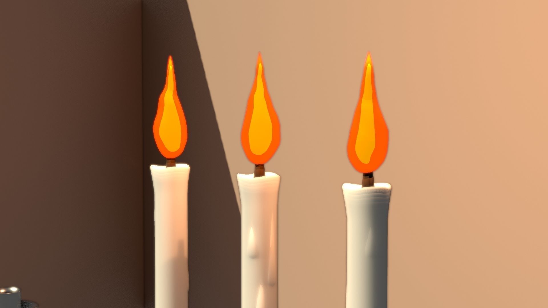 3 Branch Candelabra 3D model_7