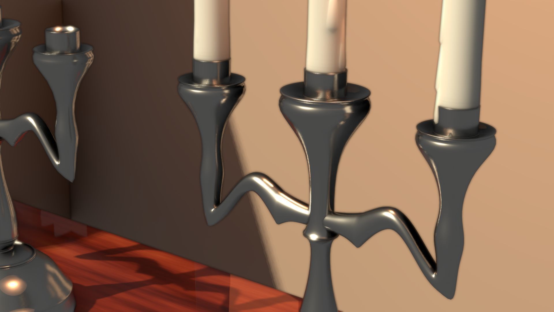 3 Branch Candelabra 3D model_6