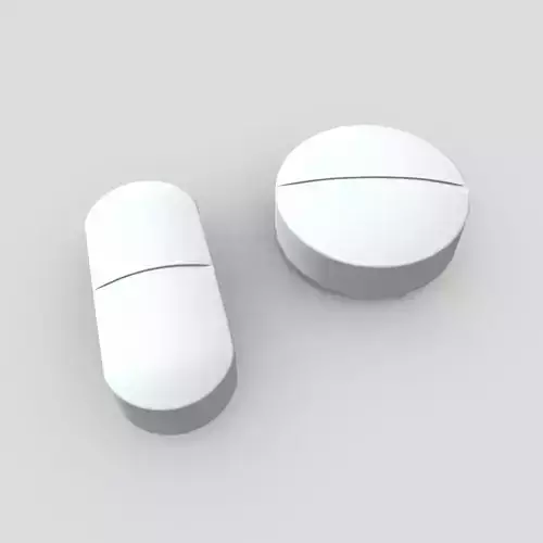Pills pair of pill dispensers Low-poly 3D model