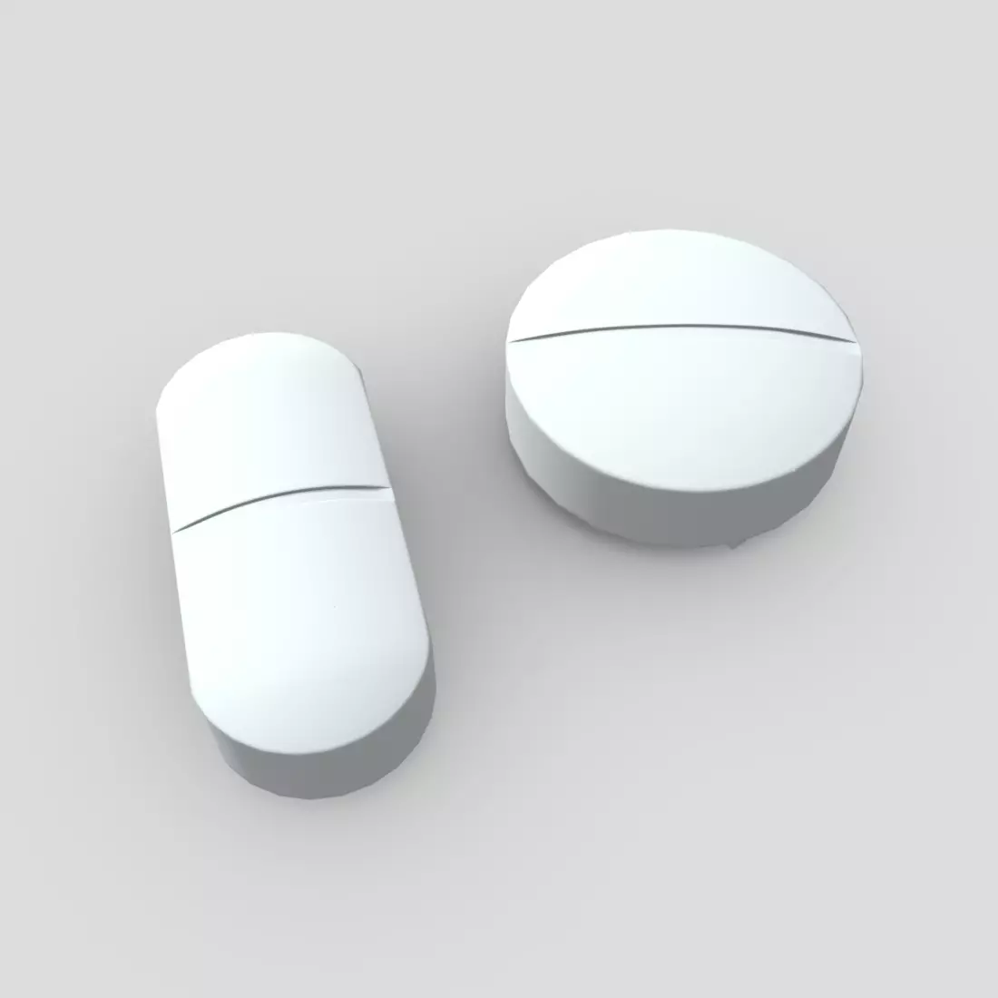 Pills pair of pill dispensers Low-poly 3D model