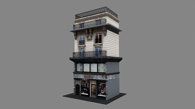 Typical Parisian Apartment 3d Building 01 3D model 7