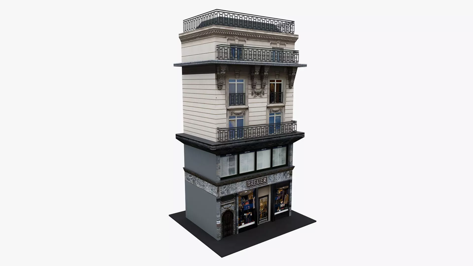 Typical Parisian Apartment 3d Building 01 3D model