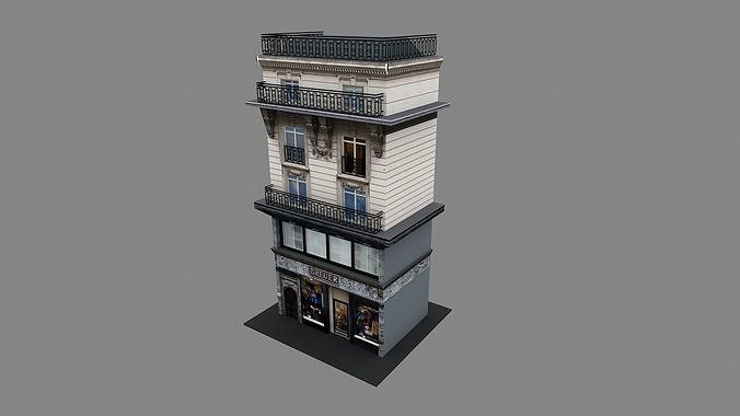 Typical Parisian Apartment 3d Building 01 3D model 3