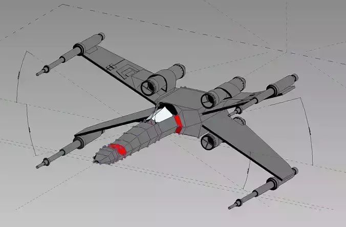 Revit X-Wing Elevate Your Designs with Interactive Wing Control Low-poly 3D model