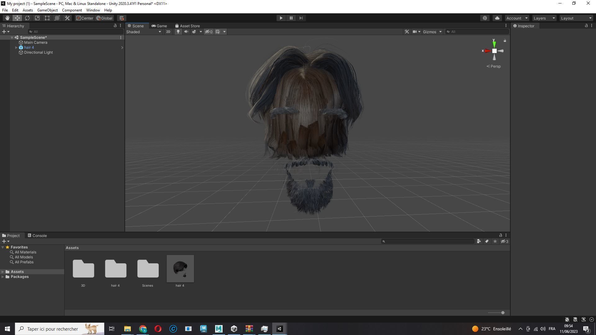 Realistic Hair Beard brows mustache p4 Low-poly 3D model_20