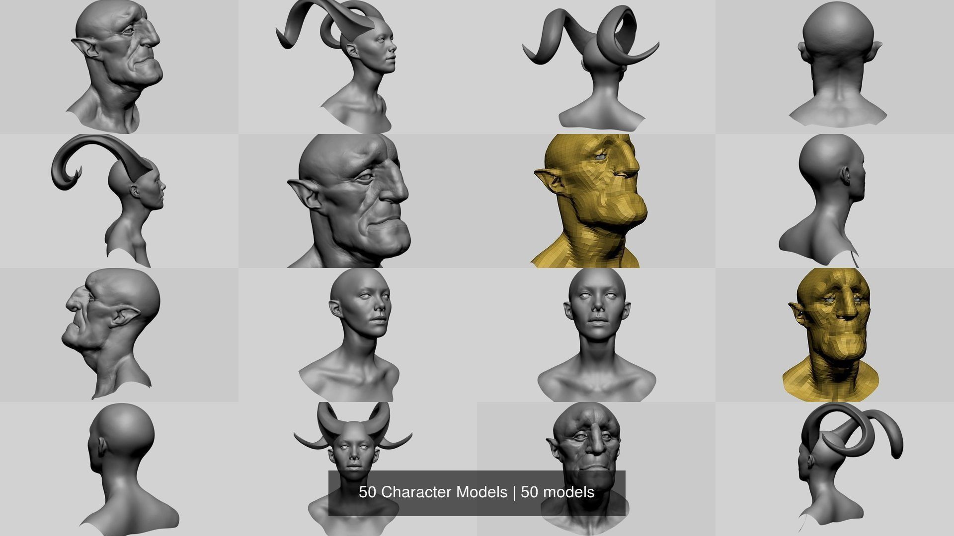 50 Character Models 3D Model Collection_7