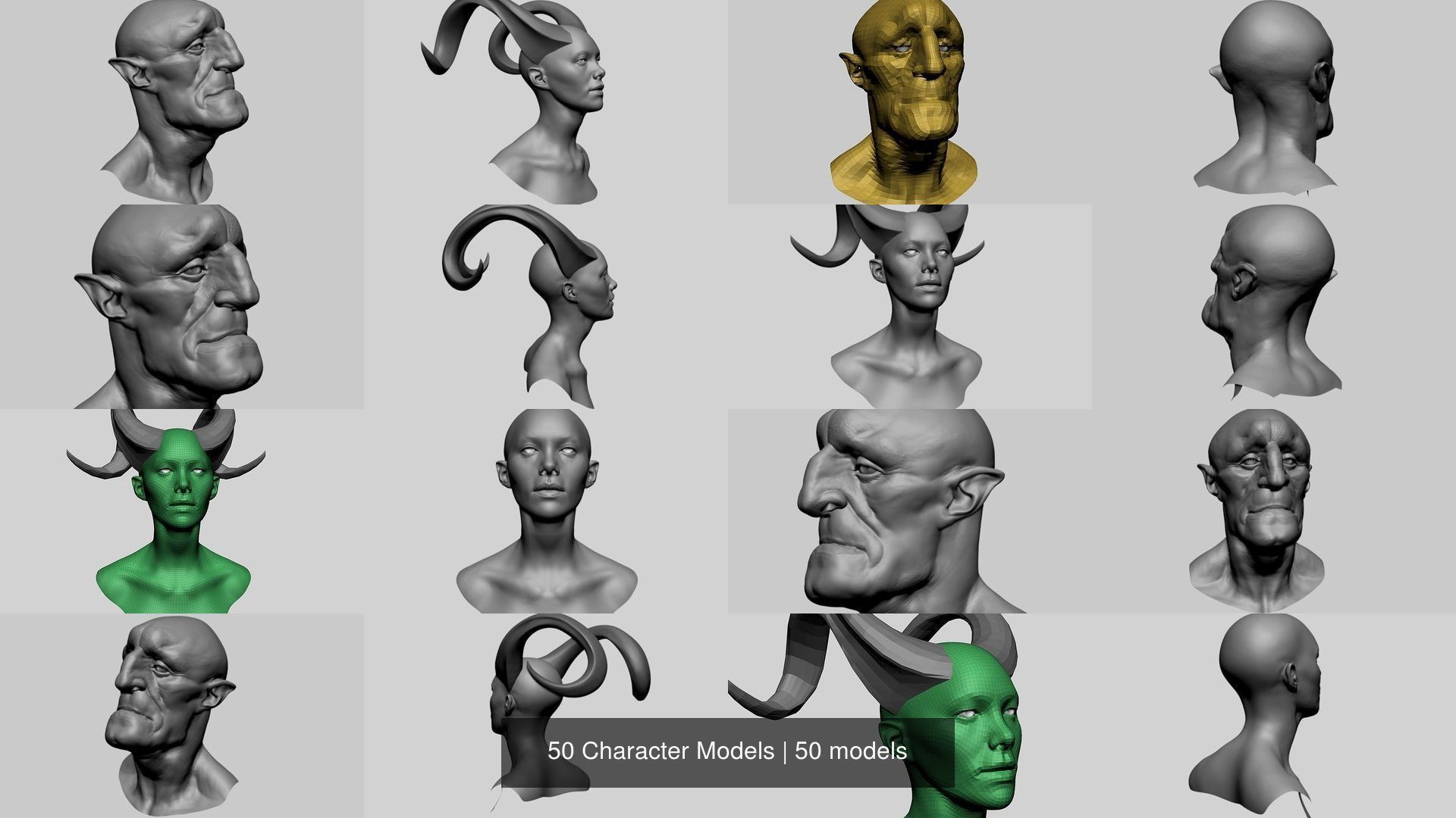 50 Character Models 3D Model Collection_11