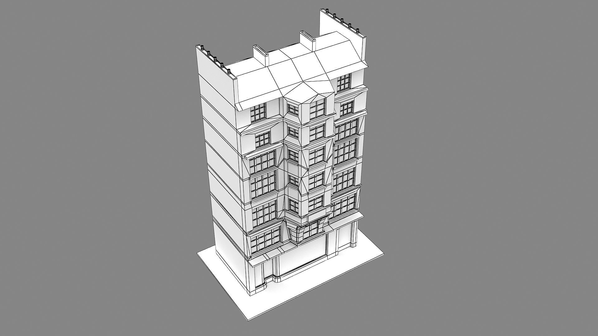 Typical Parisian Apartment 3d Building 03 3D model_15