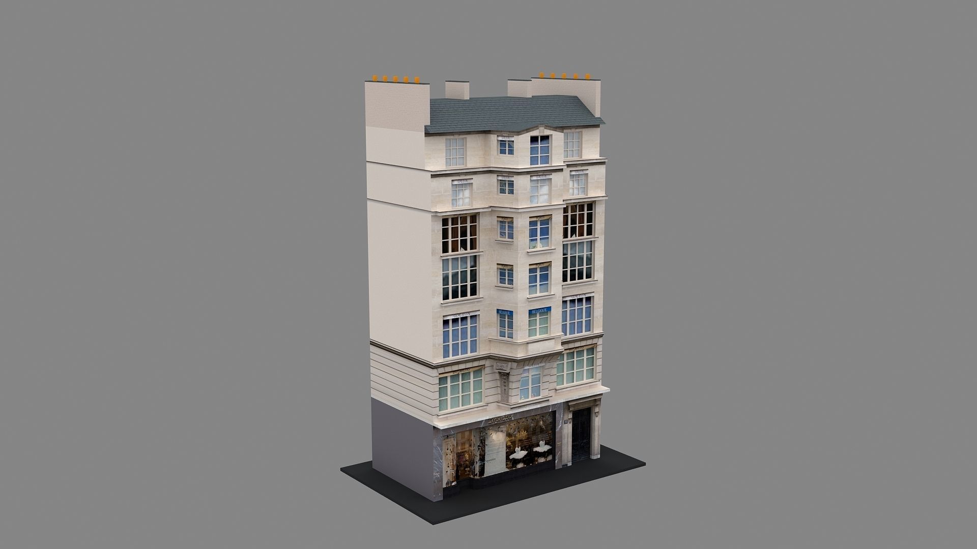 Typical Parisian Apartment 3d Building 03 3D model_9