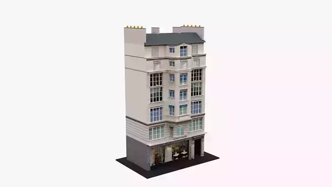 Typical Parisian Apartment 3d Building 03