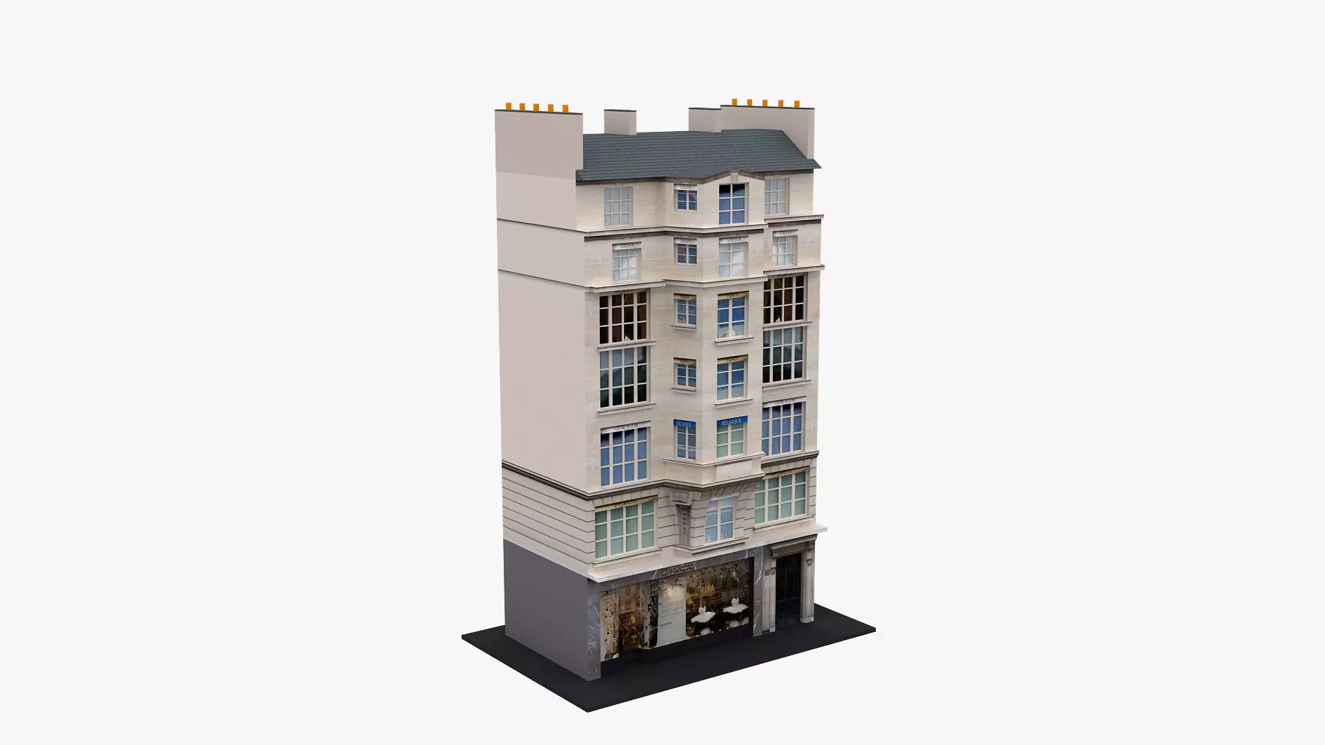 Typical Parisian Apartment 3d Building 03 3D model_0