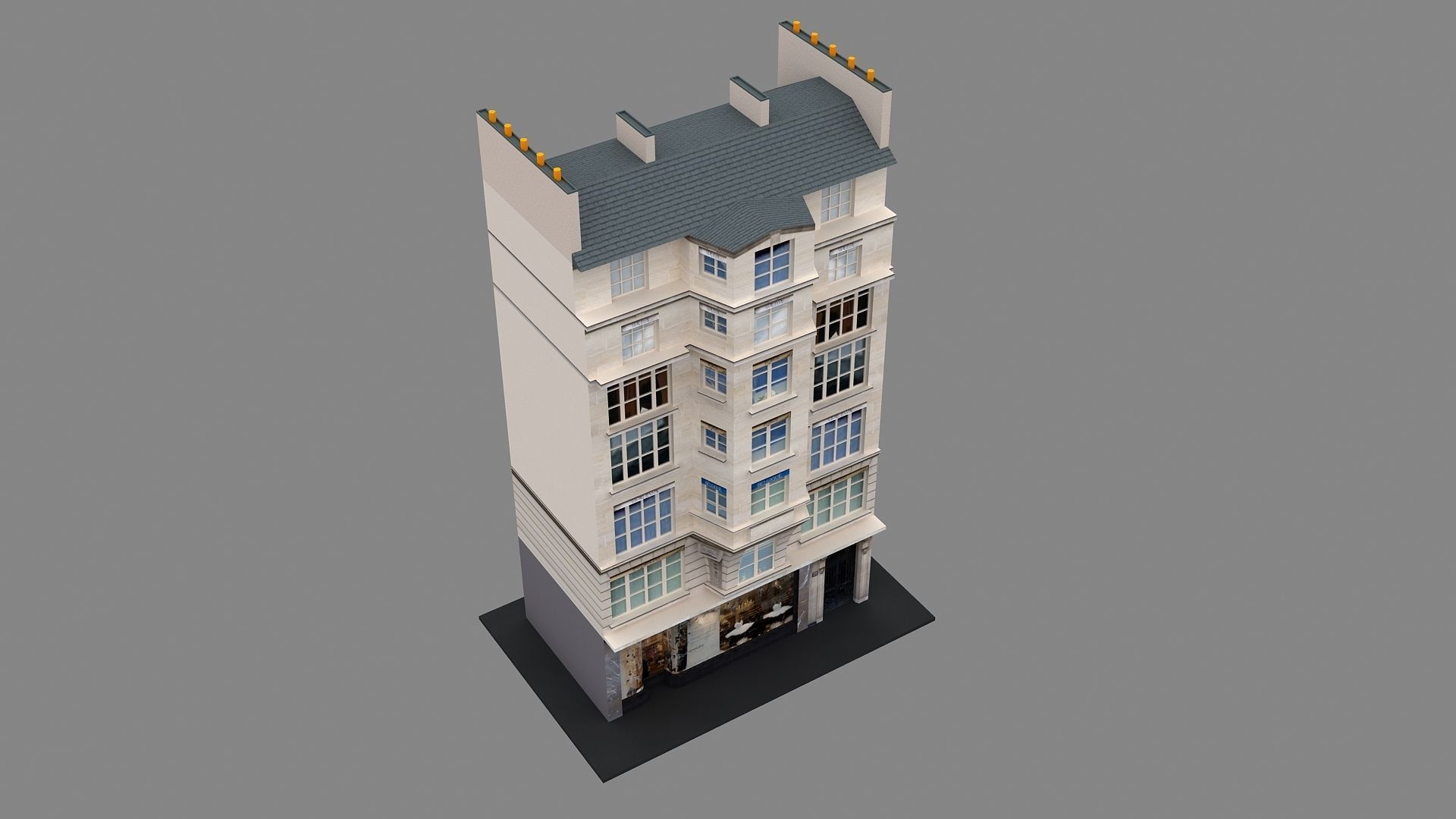 Typical Parisian Apartment 3d Building 03 3D model_3